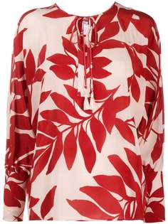 Max Mara Studio блузка с длинными рукавами и цветочным принтом