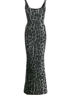 Just Cavalli платье с леопардовым принтом и эффектом металлик
