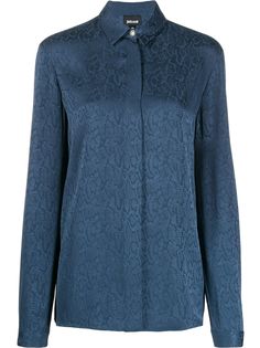 Just Cavalli жаккардовая рубашка со змеиным узором