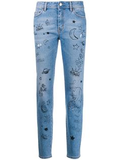 Just Cavalli джинсы с принтом
