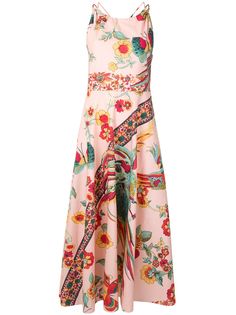 RedValentino расклешенное платье с цветочным принтом