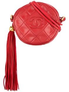 Chanel Pre-Owned стеганая сумка с логотипом и кисточкой