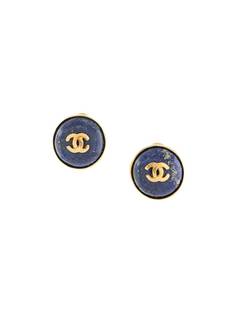 Chanel Pre-Owned серьги с логотипом CC