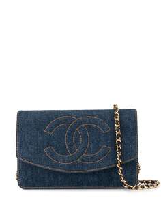 Chanel Pre-Owned джинсовая сумка на плечо с цепочкой