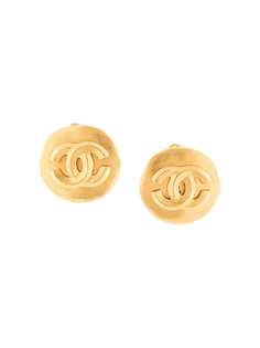 Chanel Pre-Owned серьги с логотипом СС