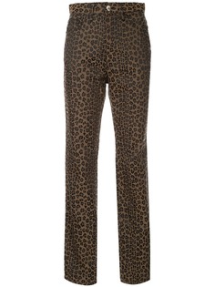 Fendi Pre-Owned брюки с леопардовым принтом