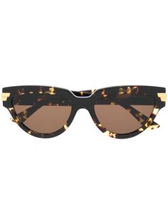 Bottega Veneta Eyewear солнцезащитные очки в оправе кошачий глаз
