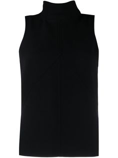 Courrèges топ с высоким воротником и открытыми швами