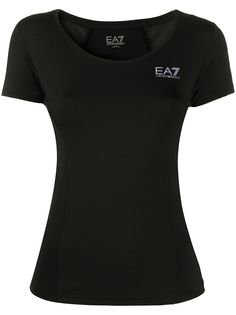 Ea7 Emporio Armani футболка с U-образным вырезом и логотипом