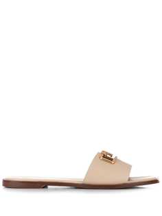 Tory Burch шлепанцы с металлическим логотипом