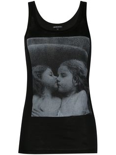 Ann Demeulemeester топ без рукавов с графичным принтом