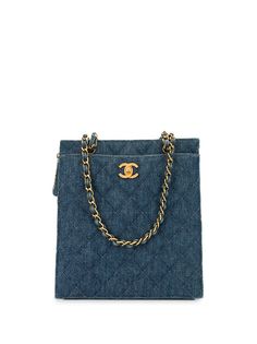 Chanel Pre-Owned стеганая джинсовая сумка на плечо 1998-го года
