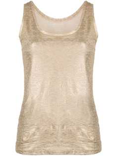 Majestic Filatures топ с U-образным вырезом и эффектом металлик