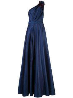 Marchesa Notte платье на одно плечо с драпировкой