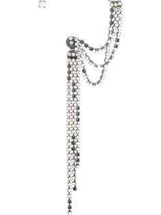 Mm6 Maison Margiela серьги с цепочками и кристаллами