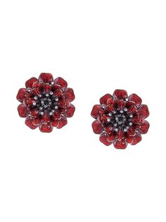 Marchesa цветочные серьги Poppy