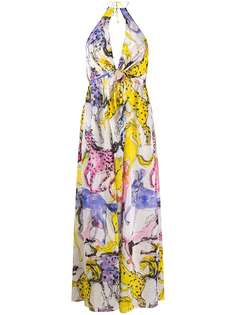 Stella McCartney платье с вырезом халтер и принтом