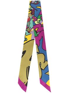 Hermès узкий платок Twilly Graff