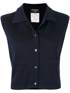 Chanel Pre-Owned жилет на пуговицах с логотипом CC