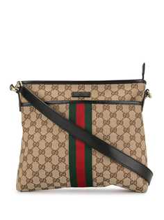 Gucci Pre-Owned сумка через плечо Shelly Line с узором GG Supreme