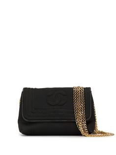 Chanel Pre-Owned сумка на плечо 1985-1990-х годов с логотипом и цепочным ремнем