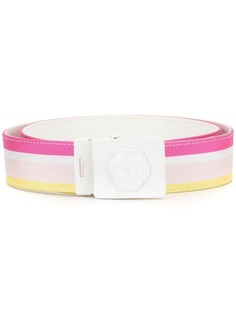 Chanel Pre-Owned сумка Camellia в полоску с пряжкой