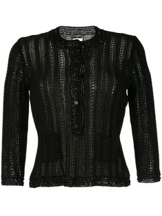 Chanel Pre-Owned трикотажный кардиган с длинными рукавами