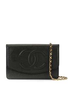 Chanel Pre-Owned кошелек 1995-го года с логотипом CC и цепочкой