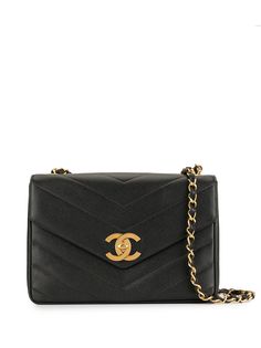 Chanel Pre-Owned стеганая сумка на плечо с цепочкой