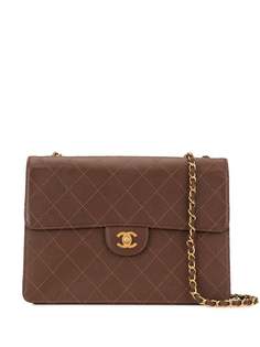 Chanel Pre-Owned стеганая сумка на плечо Jumbo с цепочкой