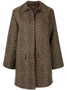 Fendi Pre-Owned пальто прямого кроя с леопардовым узором