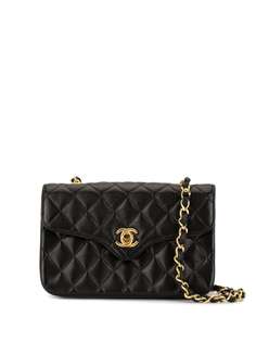 Chanel Pre-Owned стеганая мини-сумка через плечо с цепочкой