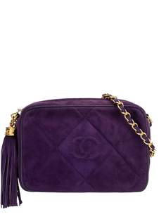Chanel Pre-Owned стеганая сумка на плечо с бахромой на цепочке