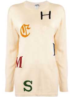 Hermès джемпер с вышитым логотипом