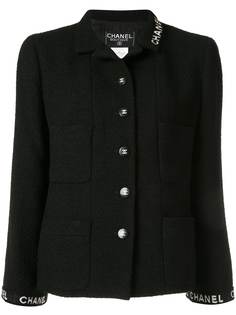 Chanel Pre-Owned однобортный пиджак 1995-го года с логотипом