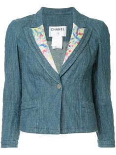 Chanel Pre-Owned базовая куртка с логотипом