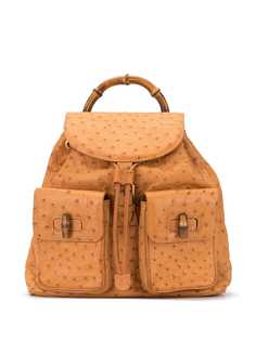 Gucci Pre-Owned фактурный рюкзак на шнурке