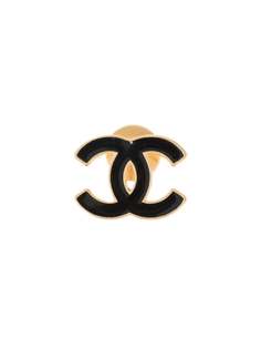 Chanel Pre-Owned брошь с логотипом CC