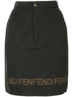 Fendi Pre-Owned юбка мини с логотипом