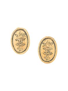 Chanel Pre-Owned серьги с логотипом СС