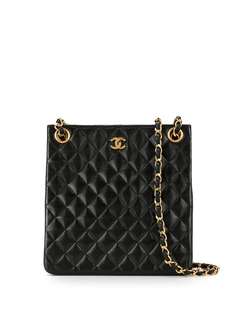 Chanel Pre-Owned стеганая сумка-тоут 1990-х годов с логотипом CC