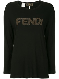 Fendi Pre-Owned топ с длинным рукавом