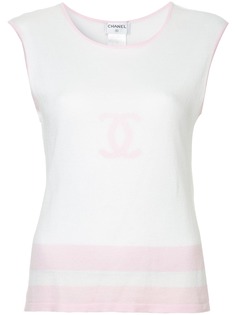 Chanel Pre-Owned футболка без рукавов прямого кроя