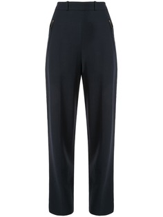 Hermès брюки строгого кроя с карманами на молнии