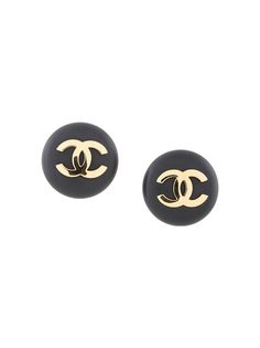 Chanel Pre-Owned серьги-клипсы с логотипом CC