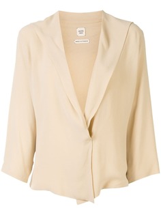 Hermès блузка с глубоким V-образным вырезом