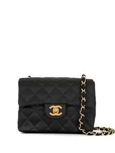 Chanel Pre-Owned стеганая сумка на плечо 1985-1990-х годов с логотипом CC