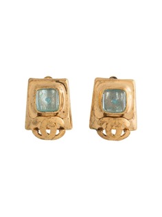Chanel Pre-Owned серьги с камнями и логотипом Chanel Vintage CC