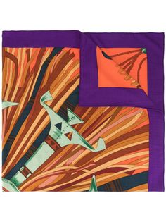 Hermès платок с принтом