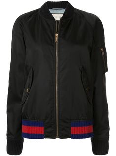 Gucci Pre-Owned куртка-бомбер с вышивкой